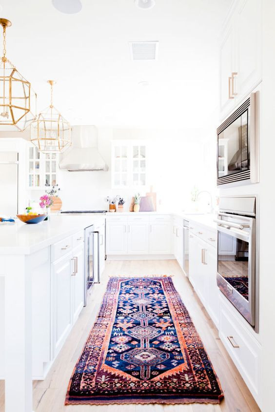 White Kitchen Rugs
 Dreamy Boho Kitchens You Have To See To Believe