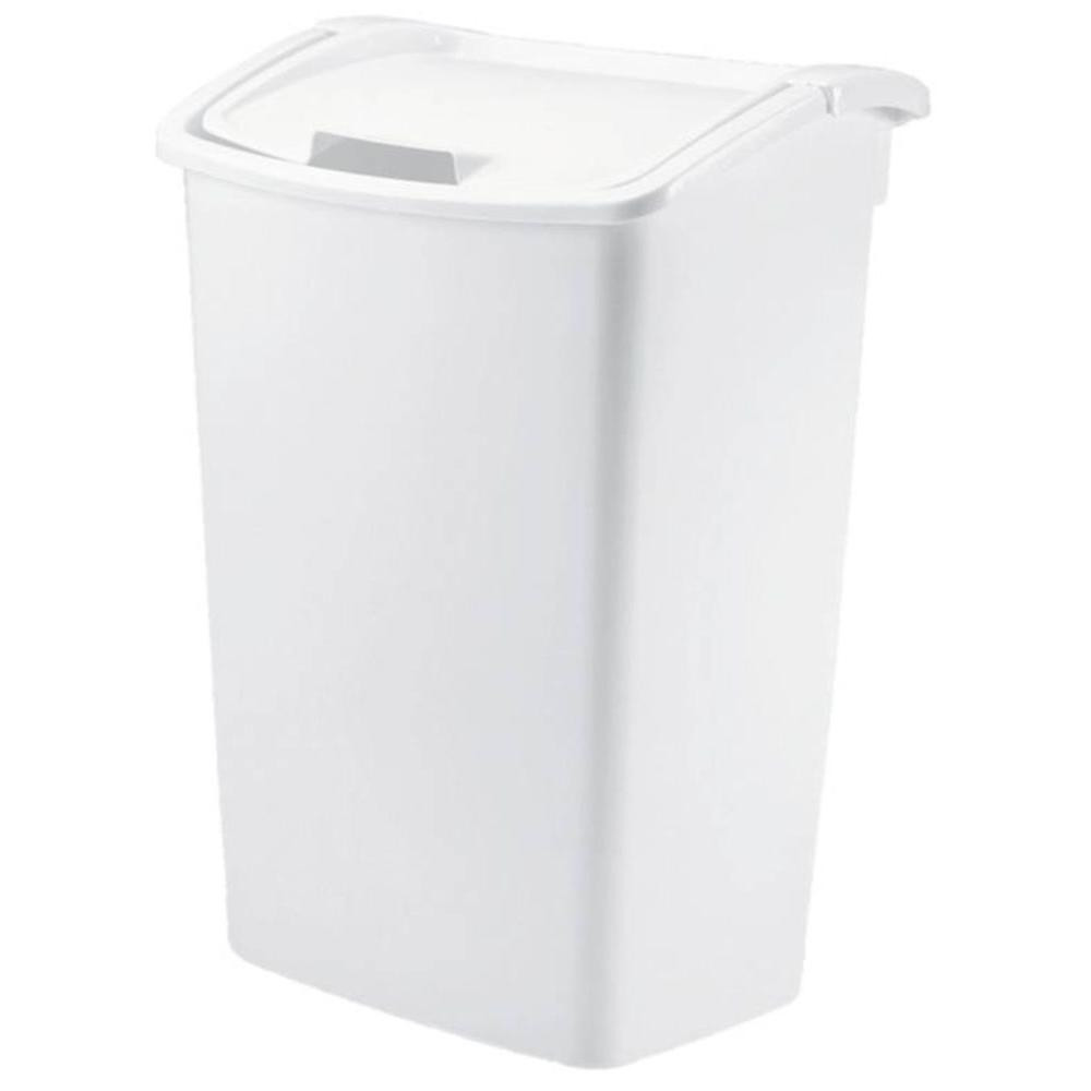White Kitchen Trash Can
 Rubbermaid 11 25 Gal White Trash Can FG WHT The
