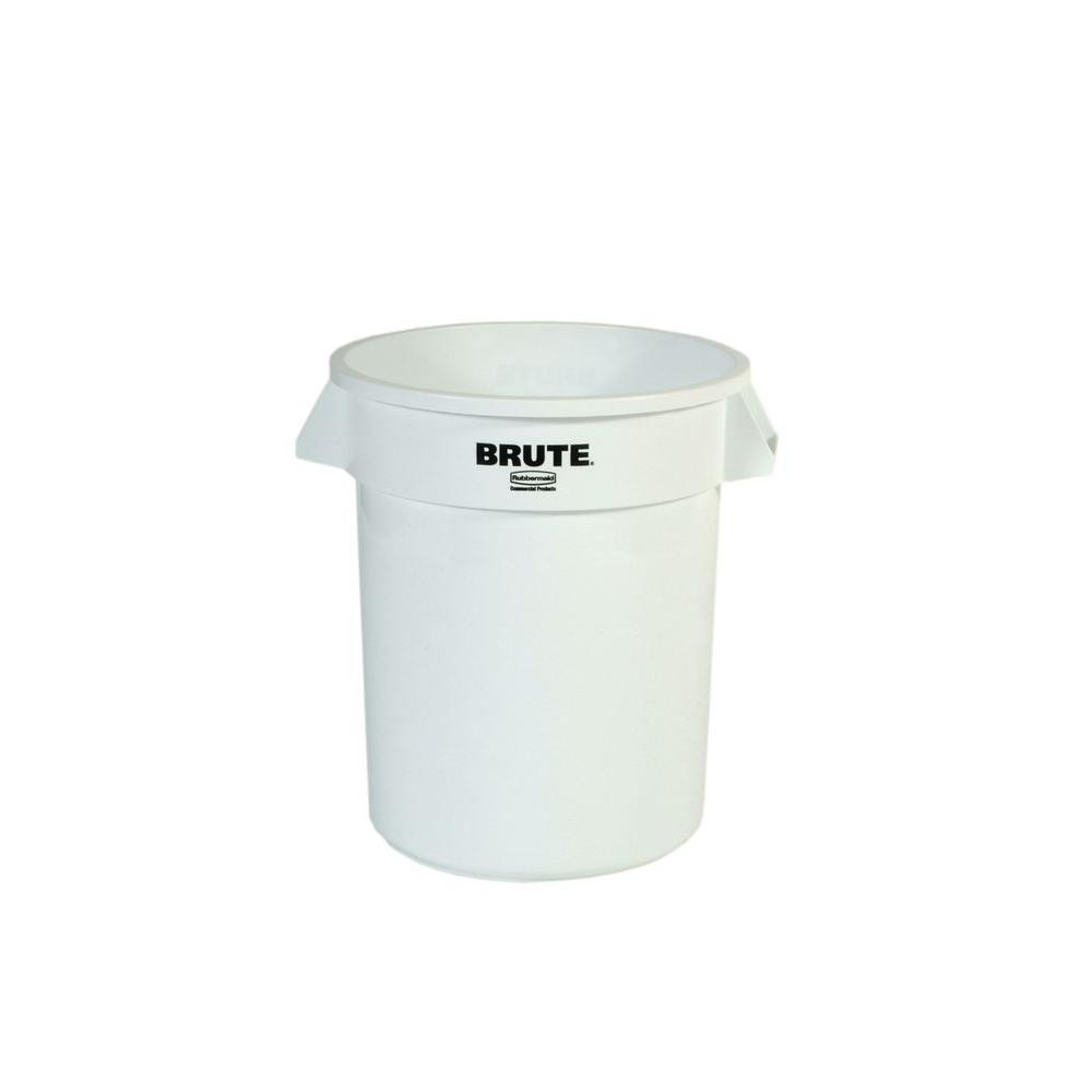White Kitchen Trash Can
 Rubbermaid mercial Products BRUTE 20 Gal White Round
