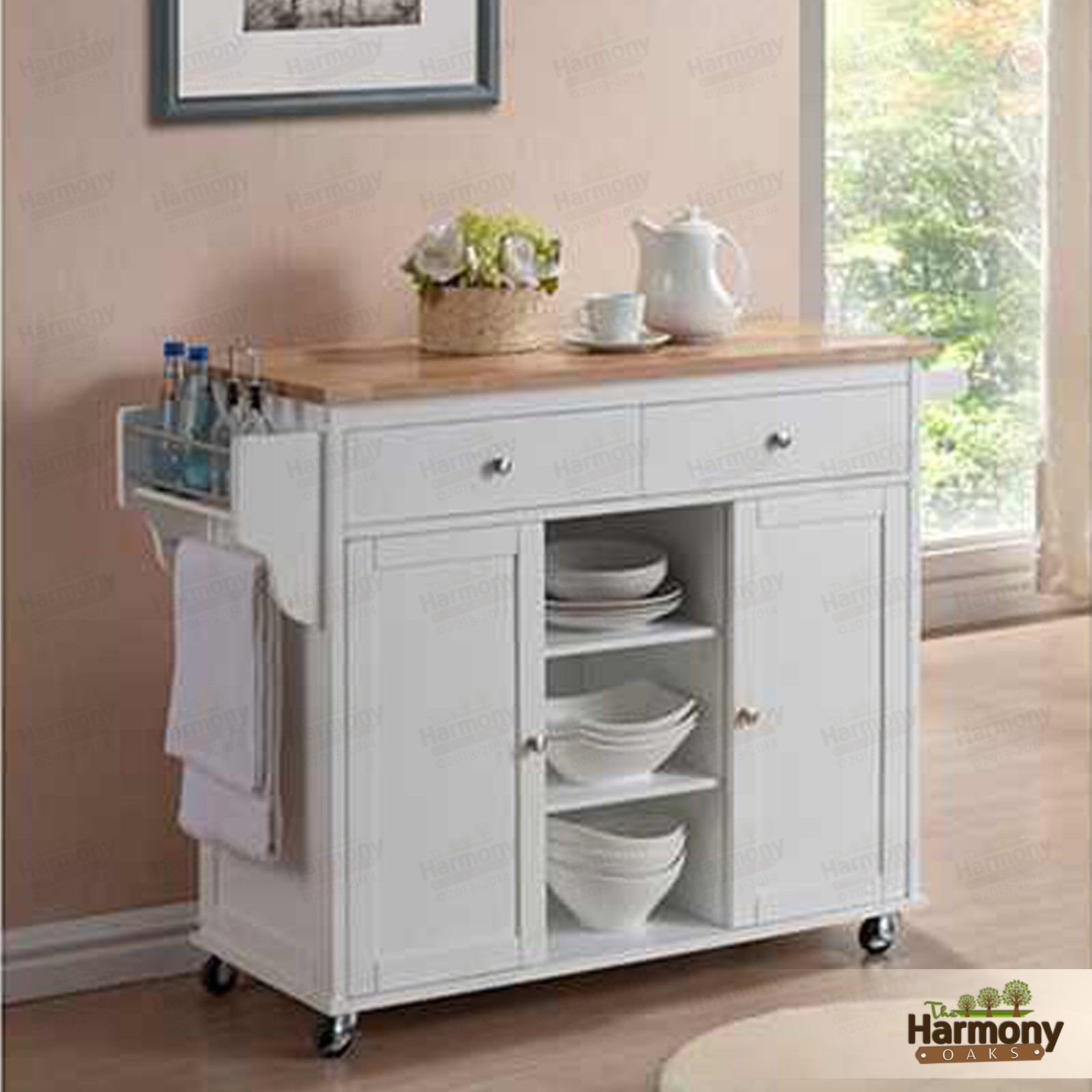 White Rolling Kitchen Island
 Elegant White Kitchen Carts and islands