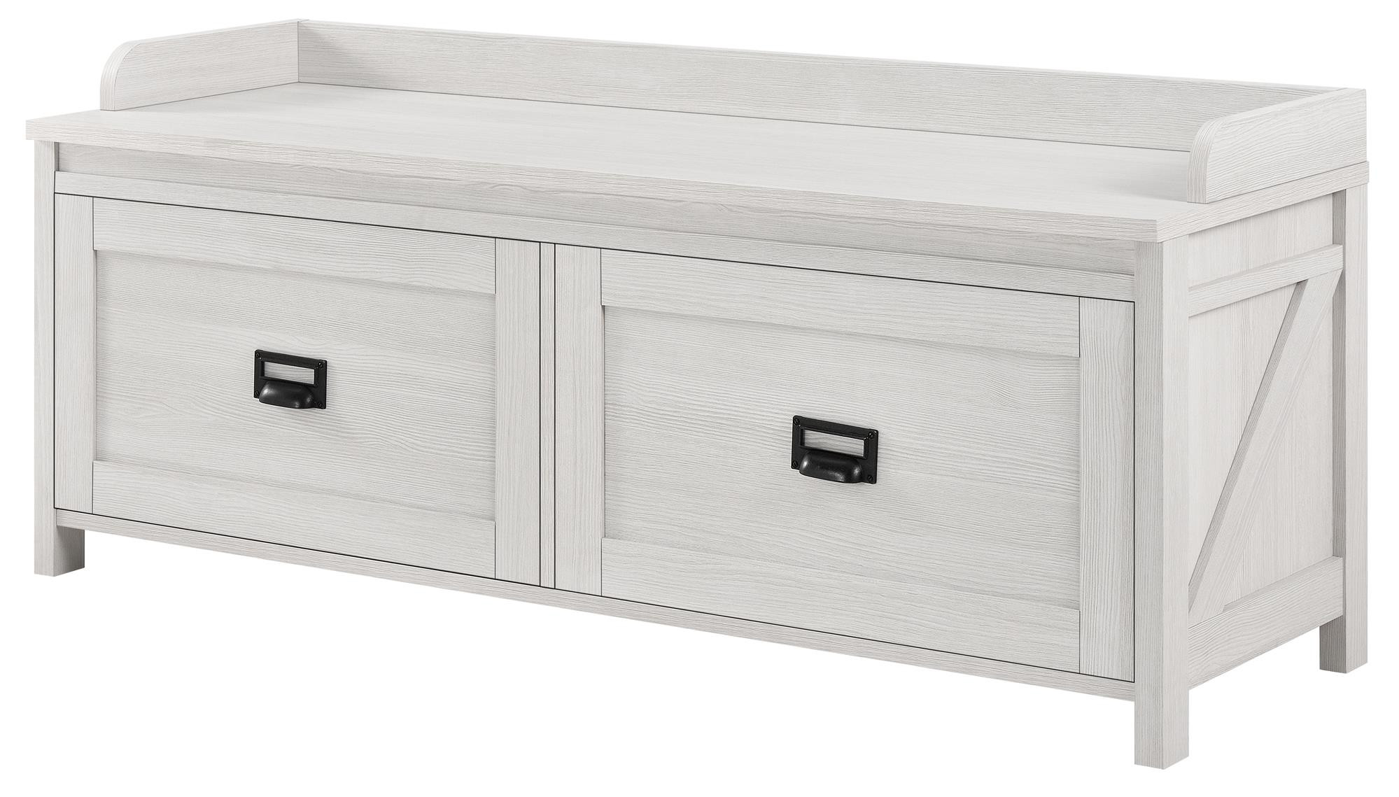 White Storage Bench With Drawers
 White Entryway Storage Bench Farmhouse Rustic Barn Wood