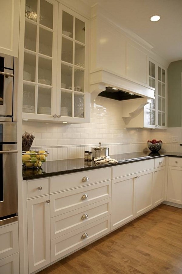 White Tile Kitchen
 The classic beauty of subway tile backsplash in the kitchen