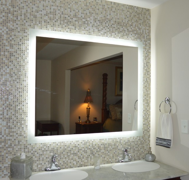 Wide Bathroom Mirrors
 Lighted Mirrors for every Bath MAM 48" wide x 40" tall