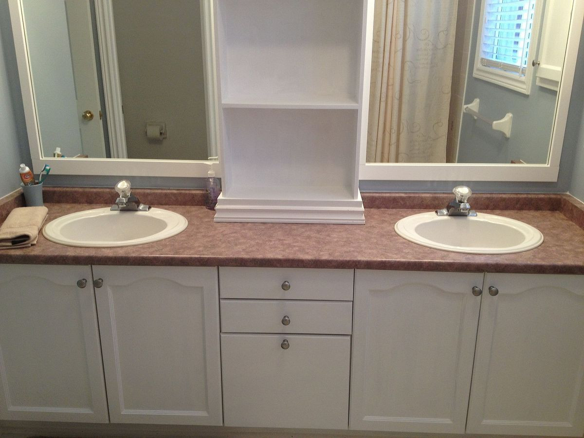 Wide Bathroom Mirrors
 Bathroom Mirror redo to double framed mirrors and