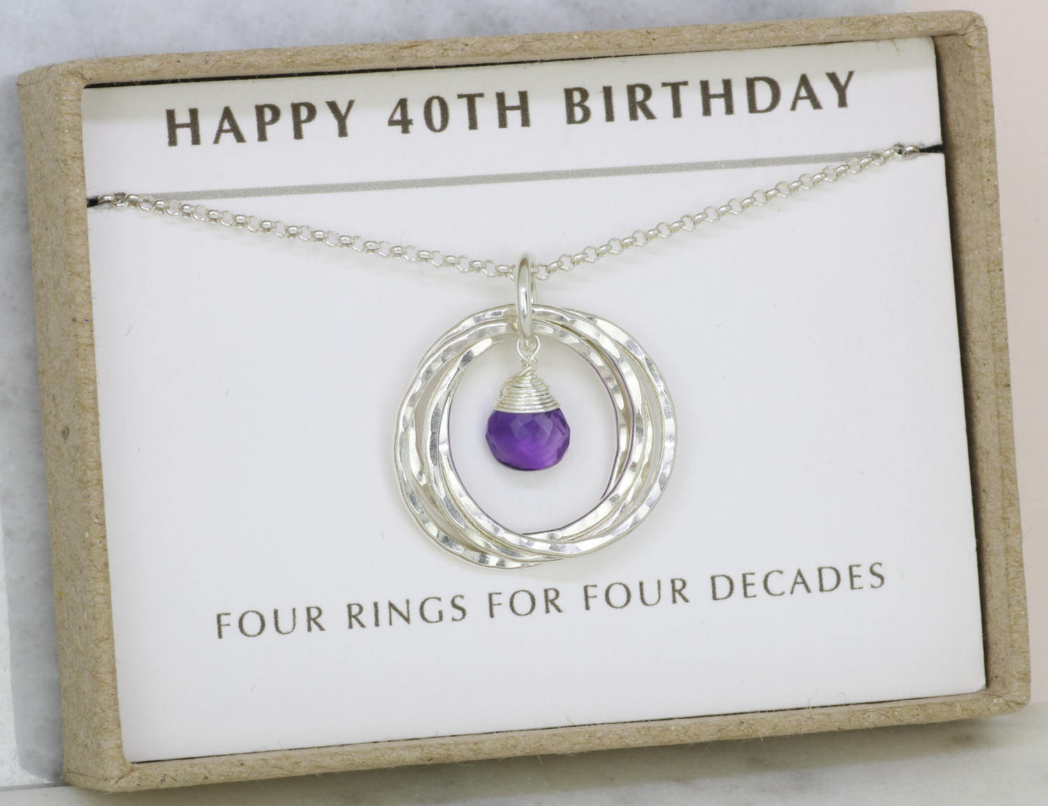 Wife 40Th Birthday Gift Ideas
 40th birthday t for wife amethyst necklace February