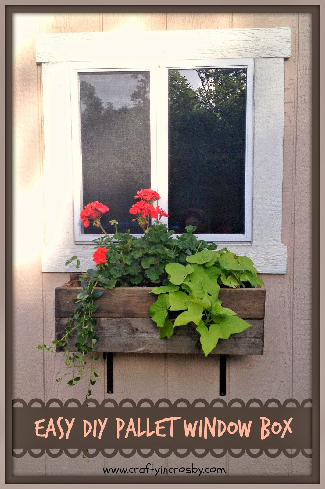 Window Boxes DIY
 Crafty in Crosby Easy DIY Pallet Window Box