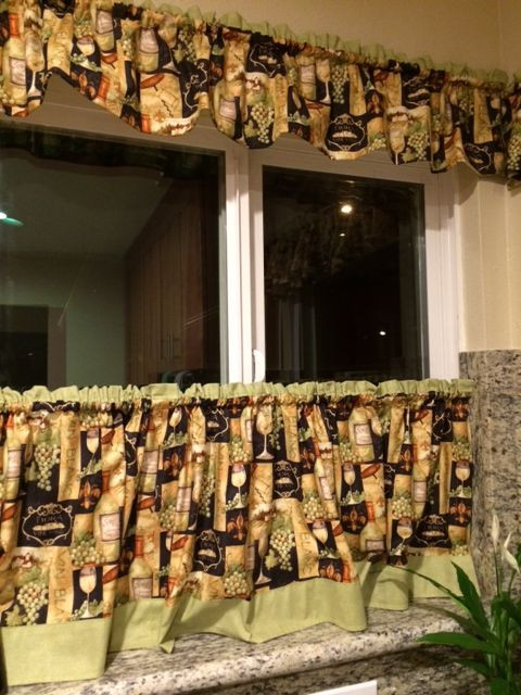 Wine Themed Kitchen Curtains
 Kitchen Cafe Curtains wine theme