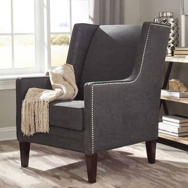 Wingback Living Room Chairs
 Shop Wingback Modern Design Living Room Charcoal Grey