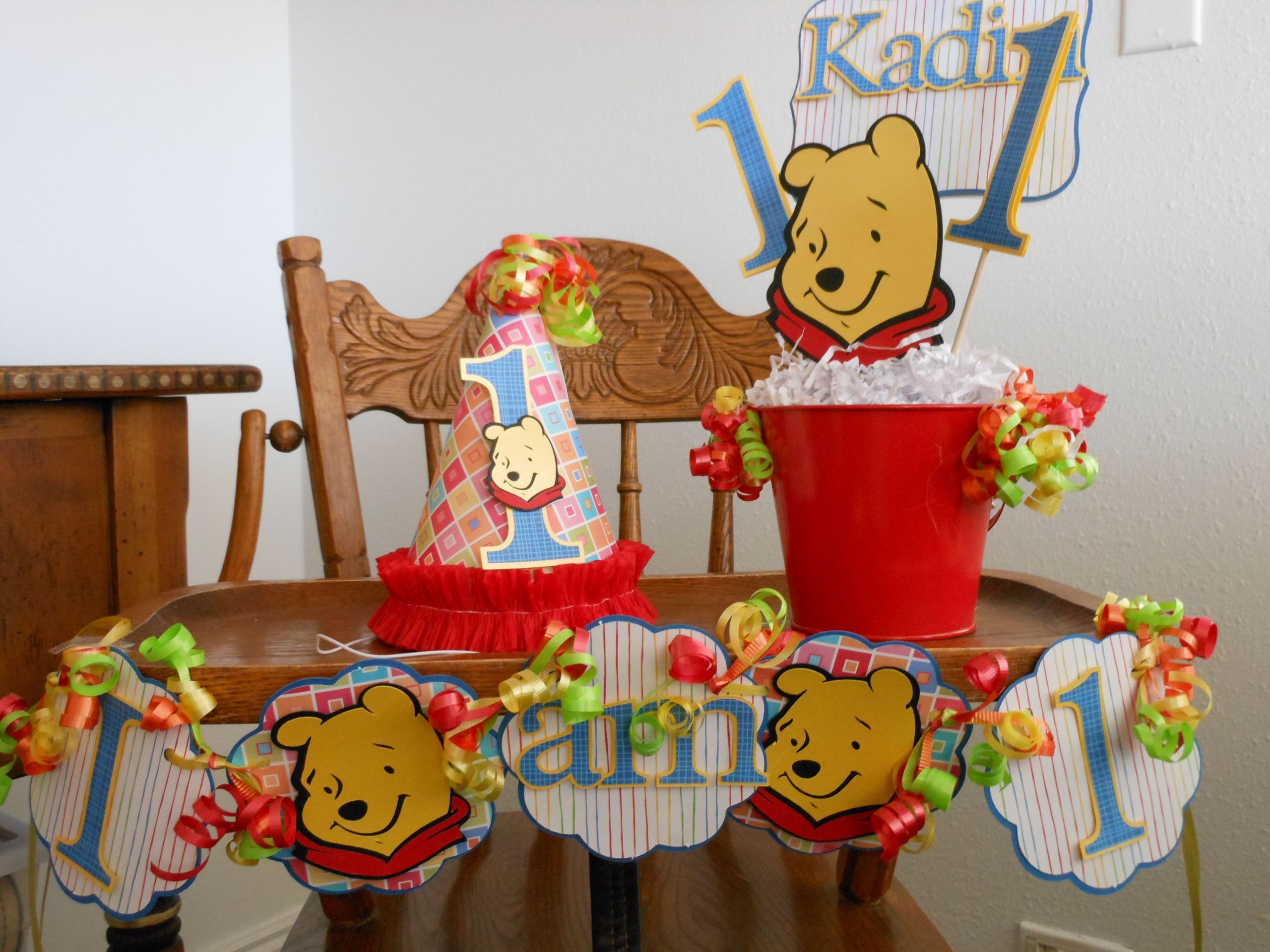 Winnie The Pooh Decorations 1st Birthday
 Winnie the Pooh 1st Birthday Party from A Sweet