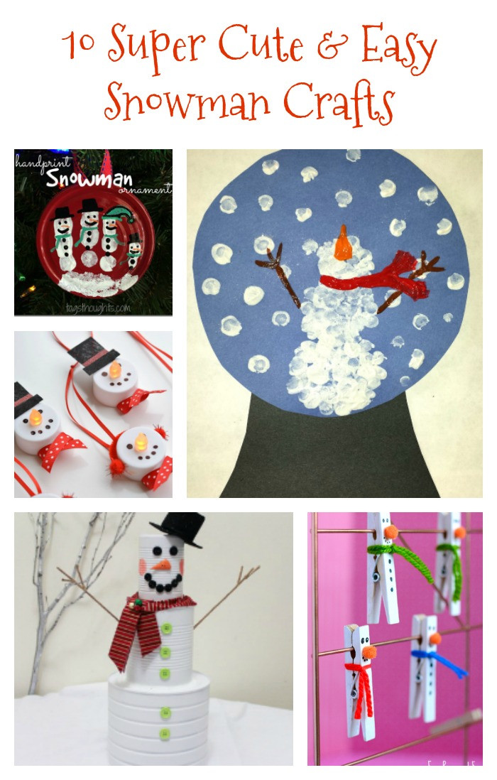 Winter Crafts Toddlers
 10 Fun and Easy Snowman Crafts Re Fabbed