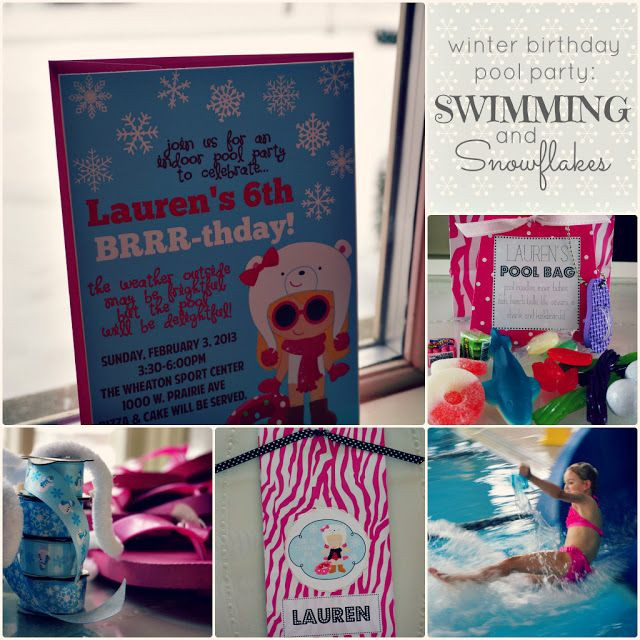 Winter Pool Party Ideas
 5 foot 12 creations swimming and snowflakes a winter