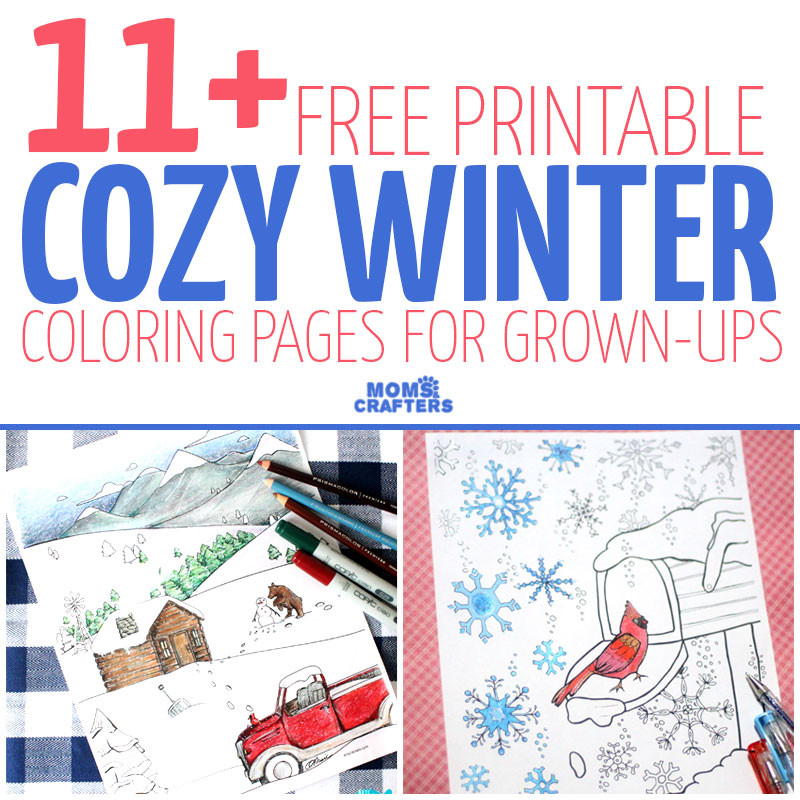 Winter Projects For Adults
 Free Printable Winter Adult Coloring Pages – In Crafts
