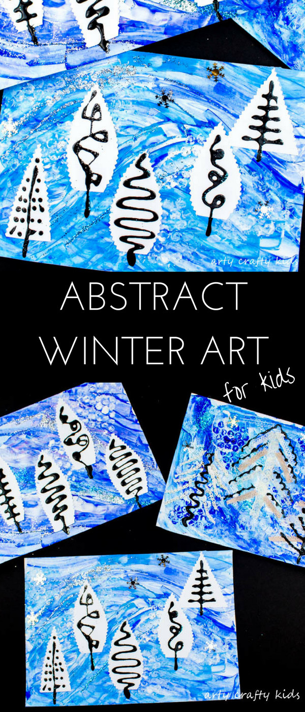 Winter Projects For Kids
 Abstract Winter Art for Kids