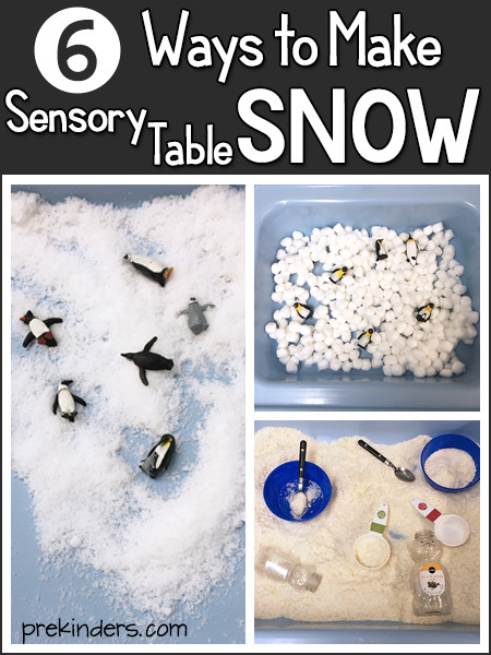 Winter Themed Activities For Preschoolers
 How to Make Pretend Snow in the Sensory Table for