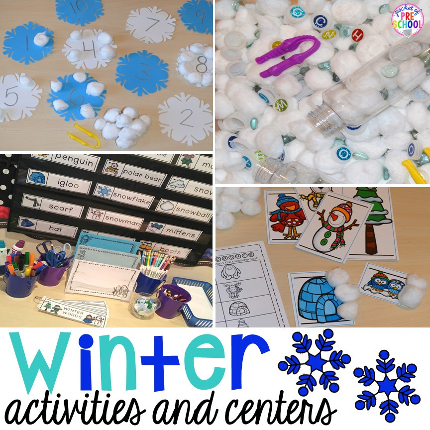 Winter Themed Activities For Preschoolers
 Winter Themed Activities and Centers Snowman at Night