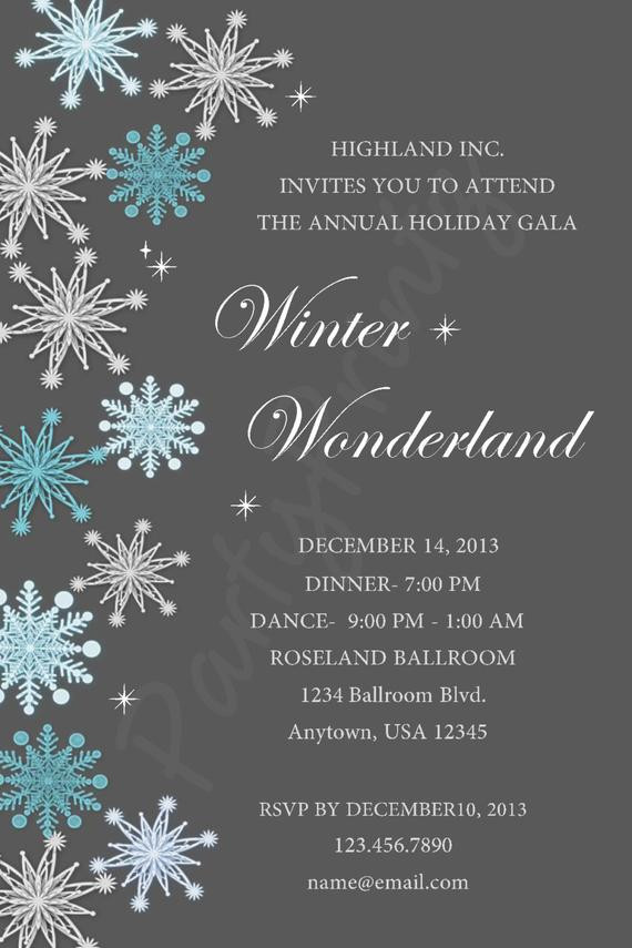 Winter Wonderland Birthday Invitations
 Printable Winter Wonderland Christmas Party