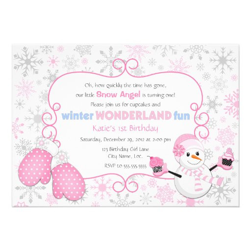 Winter Wonderland Birthday Invitations
 Winter Wonderland Birthday Invitation