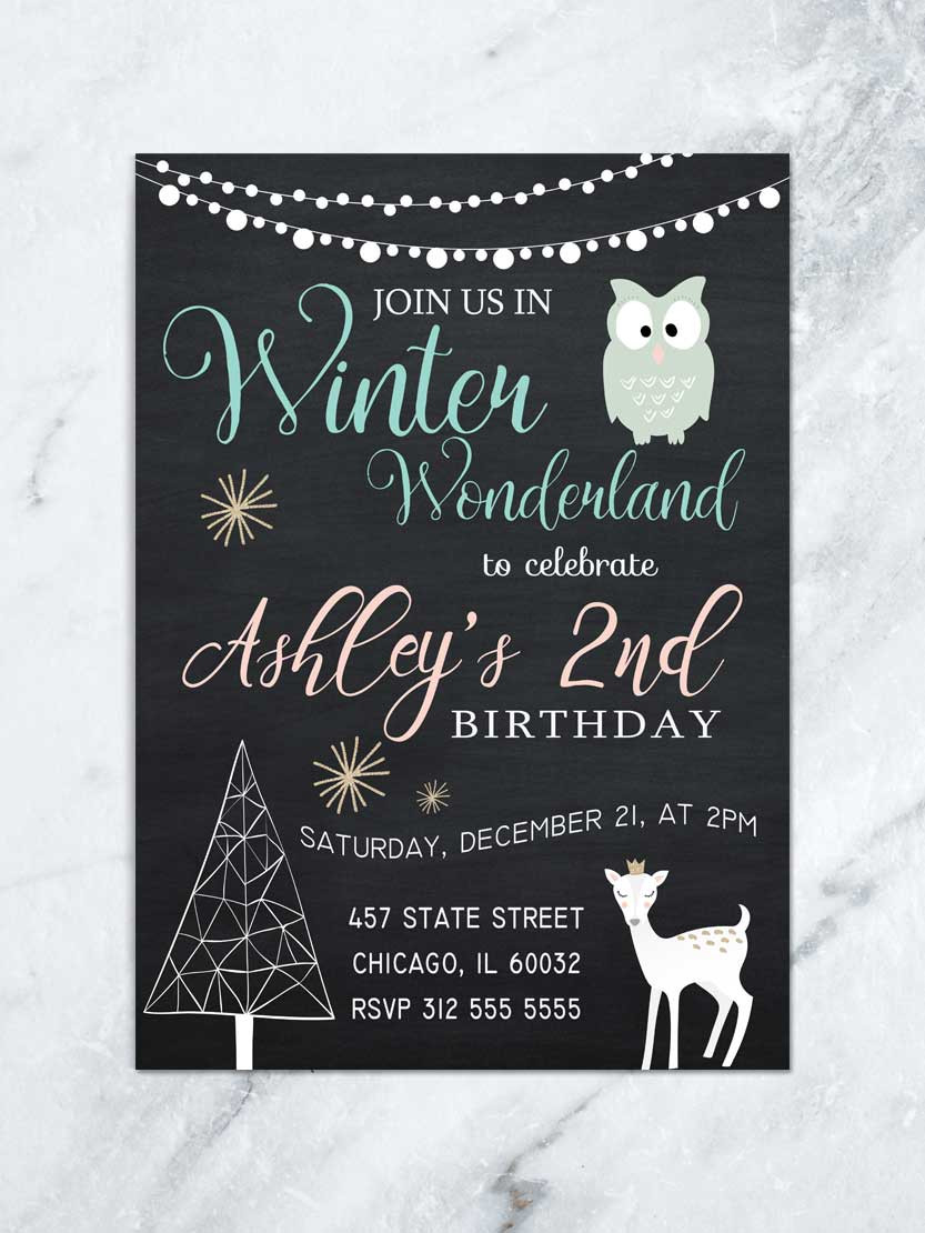 Winter Wonderland Birthday Invitations
 Winter Wonderland Invitation Winter ONEderland Invitation