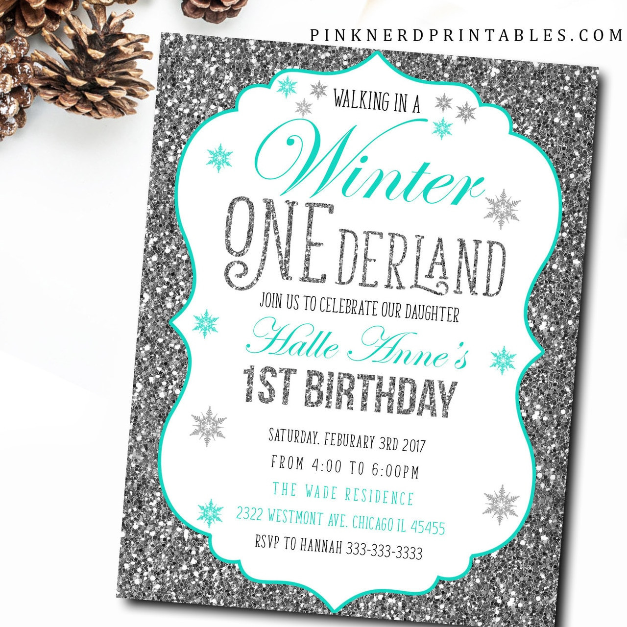 Winter Wonderland Birthday Invitations
 Winter birthday invitation ederland invitation