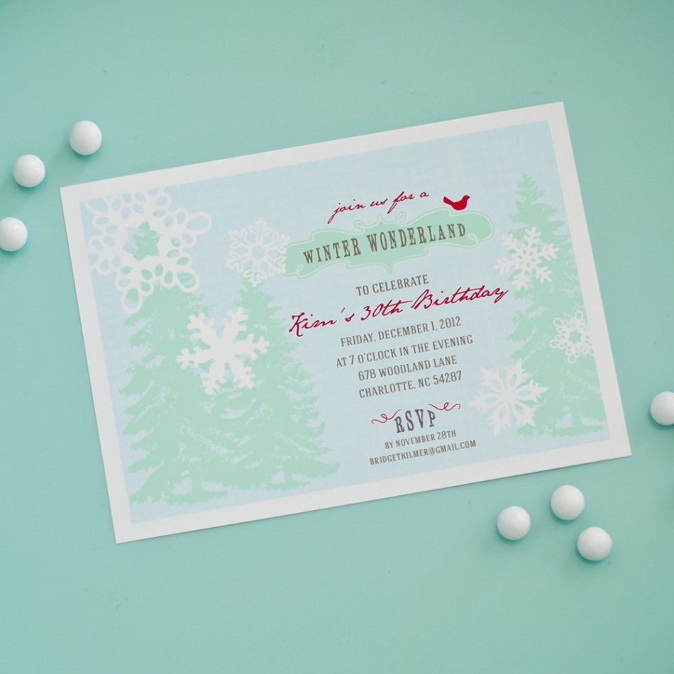 Winter Wonderland Birthday Invitations
 Winter Wonderland Holiday or Birthday Party Printable