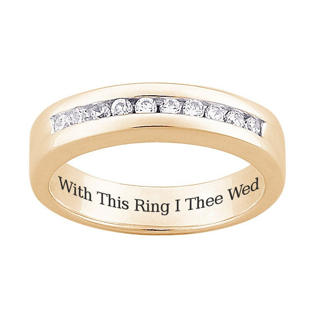 With This Ring I Thee Wed
 Sterling Silver or 18k Gold over Sterling Silver With