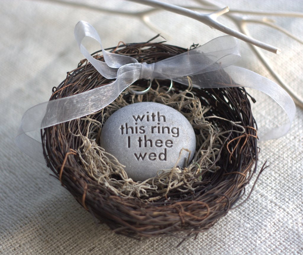 With This Ring I Thee Wed
 Wedding ring bearer nest With this ring I thee wed