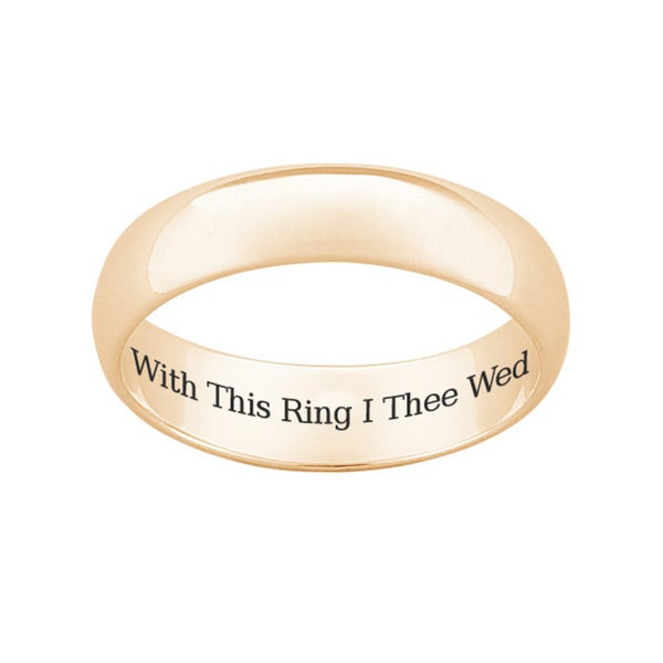With This Ring I Thee Wed
 18k Gold over Sterling Silver With This Ring I Thee Wed