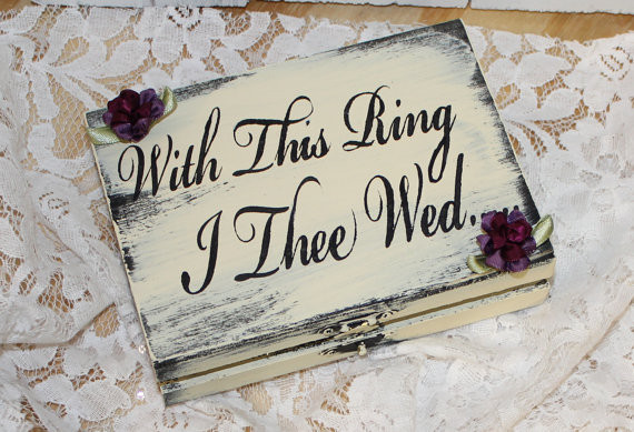 With This Ring I Thee Wed
 Ring Box Ring Bearer Bride Groom With This Ring I Thee Wed