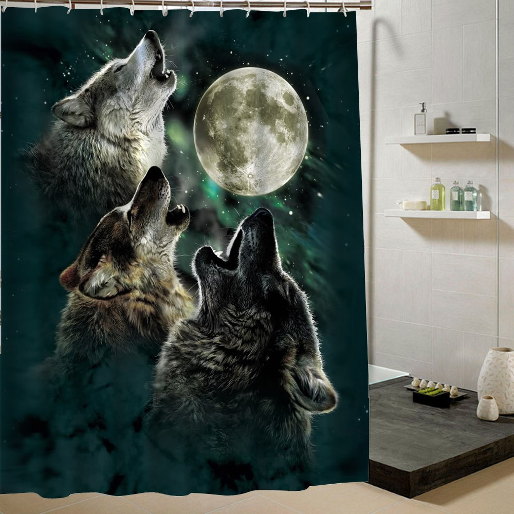 Wolf Bathroom Decor
 2016 Rushed New Cortina Ducha Bath Curtain Wolf Fashion