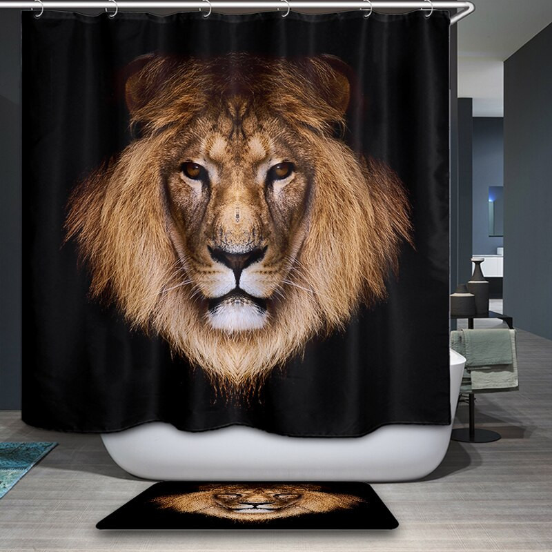 Wolf Bathroom Decor
 Howling Wolf Bath Curtain Fashion Custom Shower Curtain 3d