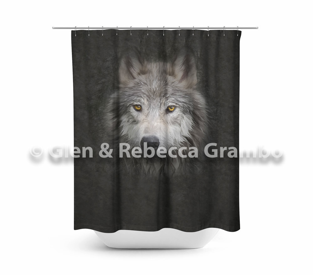 Wolf Bathroom Decor
 Shower Curtain Wolf Face Wildlife Bathroom Decor Lodge