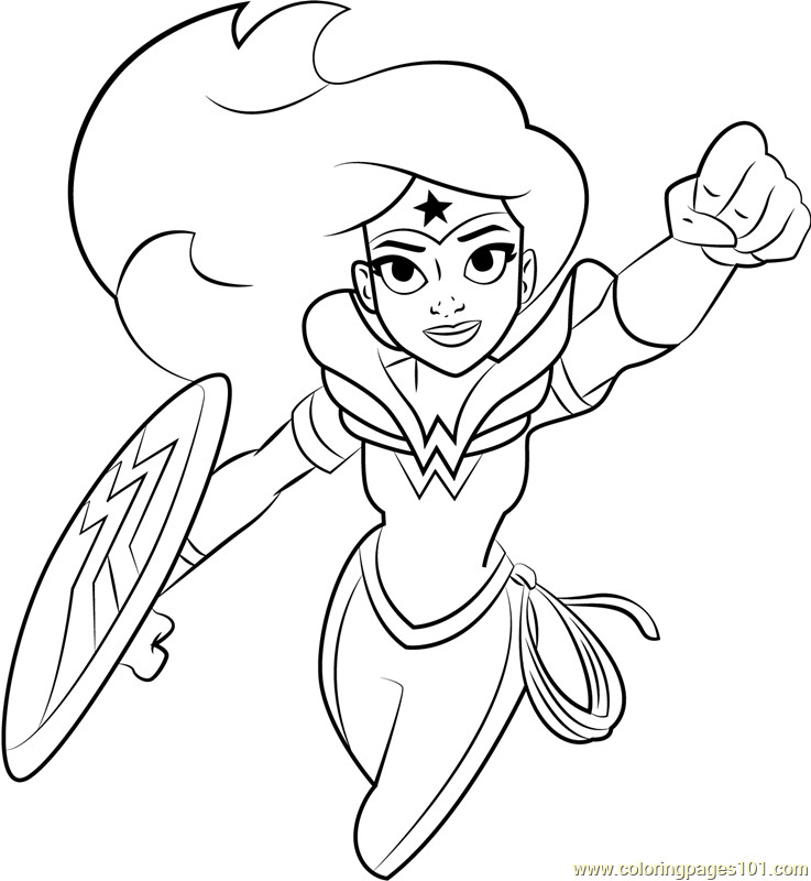 Wonder Woman Coloring Pages For Kids
 Wonder Woman Coloring Page Free DC Super Hero Girls
