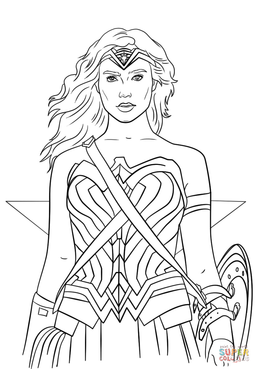 Wonder Woman Coloring Pages For Kids
 Wonder Woman Portrait coloring page