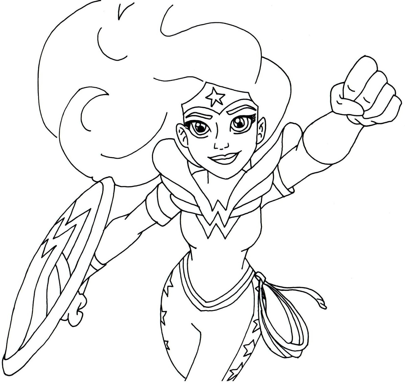 Wonder Woman Coloring Pages For Kids
 Download and Print Wonder Woman Super Hero High Coloring
