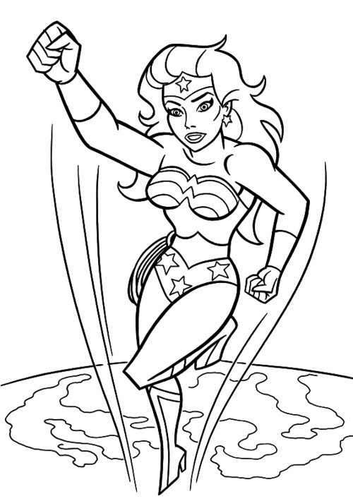 Wonder Woman Coloring Pages For Kids
 Free Printable Wonder Woman Coloring Pages Disney