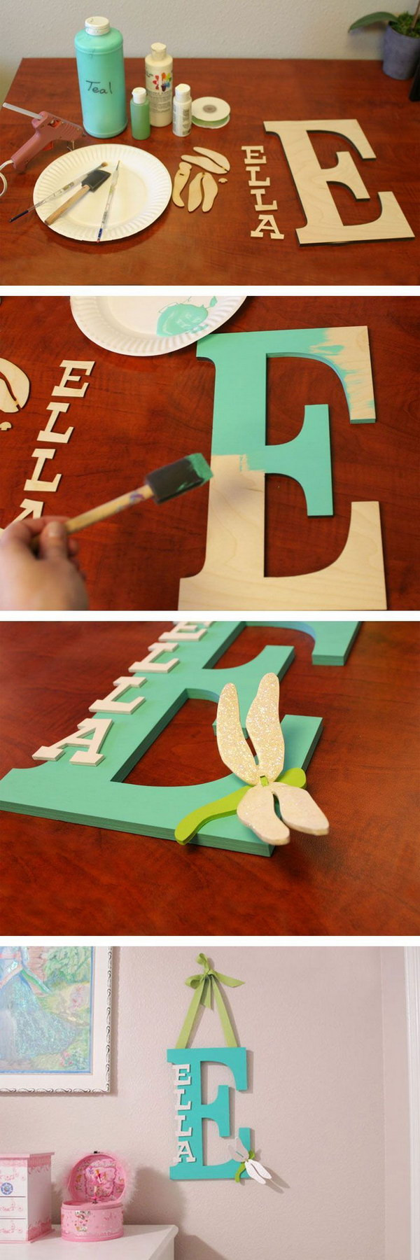 Wood Letter DIY
 45 Awesome DIY Ideas for Making Your Own Decorative