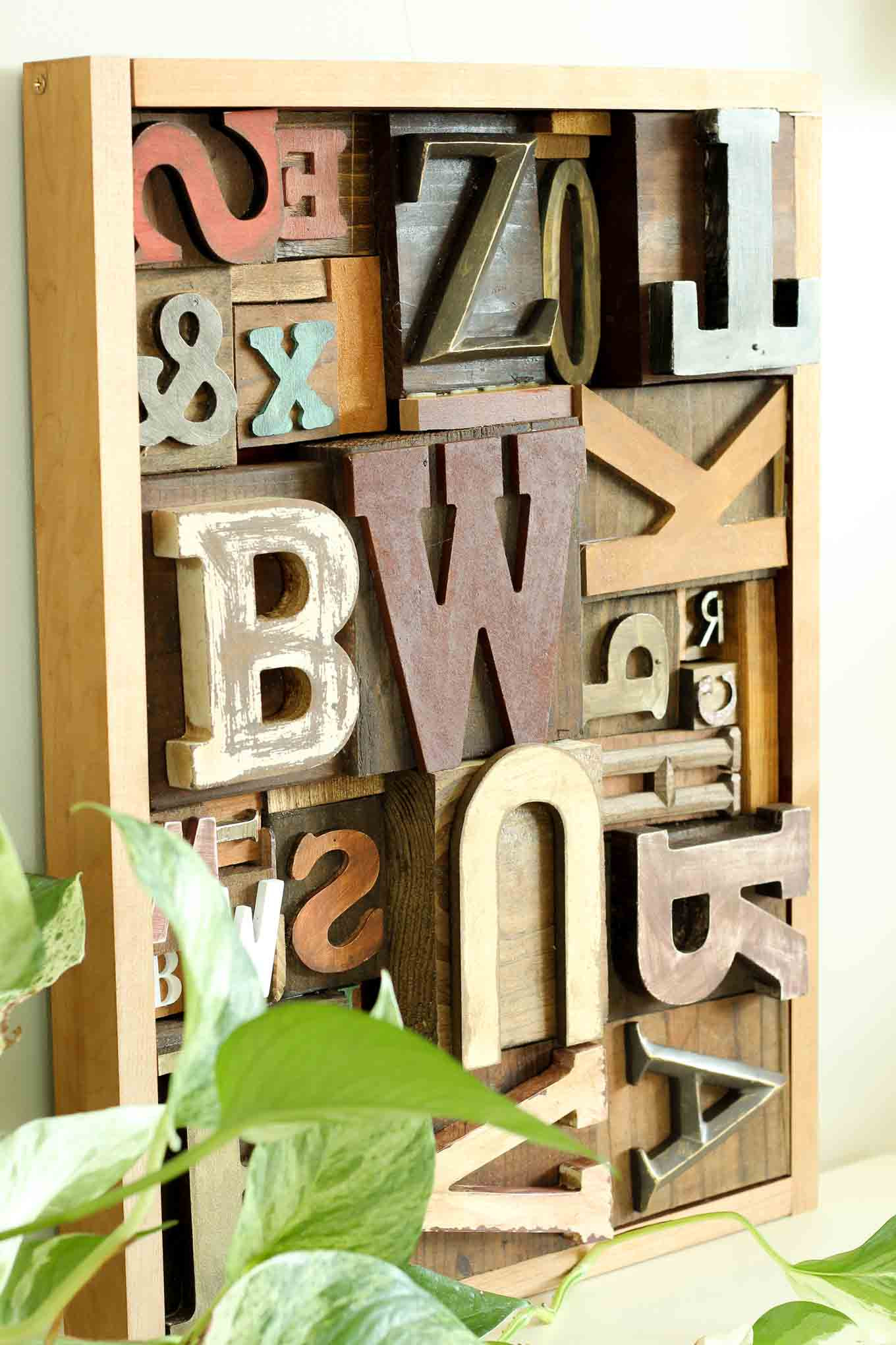 Wood Letter DIY
 DIY Art Idea With Faux Letterpress Print Blocks Make