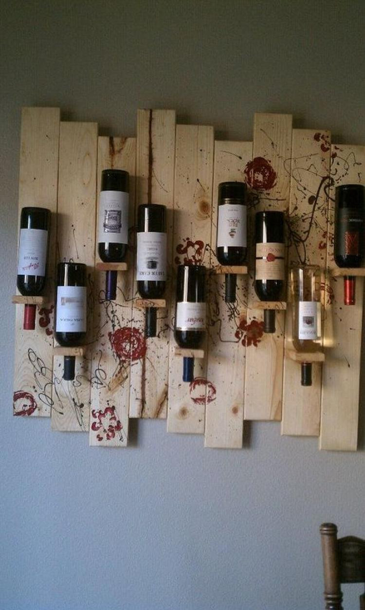 Wood Pallet Wine Rack DIY
 Unique DIY Pallet Wine Rack Ideas