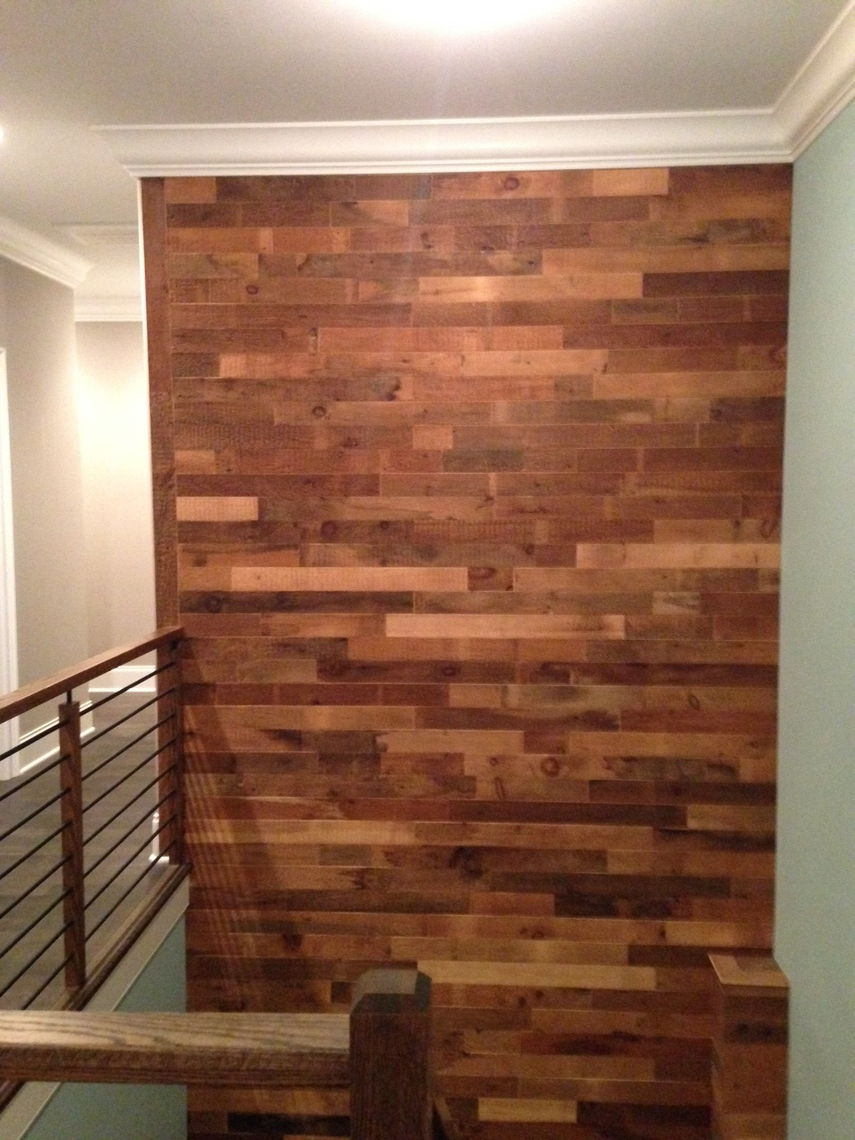 Wood Wall DIY
 DIY Reclaimed Wood Accent Wall Brown Natural 3 5 Inch Wide