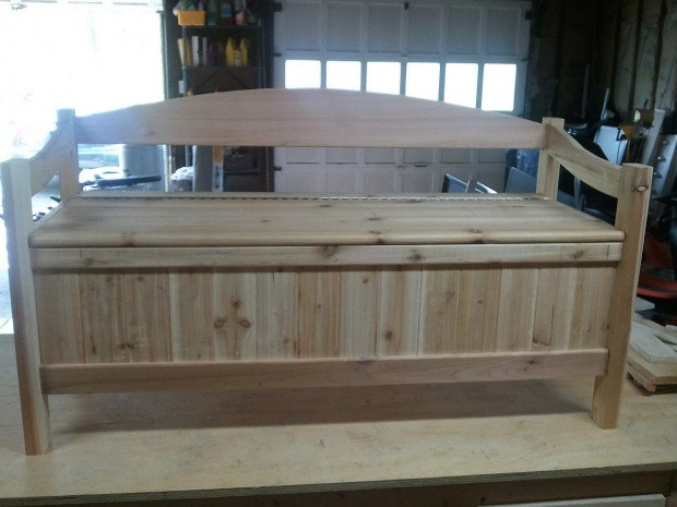 Wooden Bench With Storage Plans
 Wooden Storage Bench Plans How To build DIY Woodworking