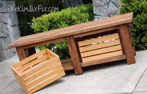 Wooden Bench With Storage Plans
 DIY Outdoor Storage Benches
