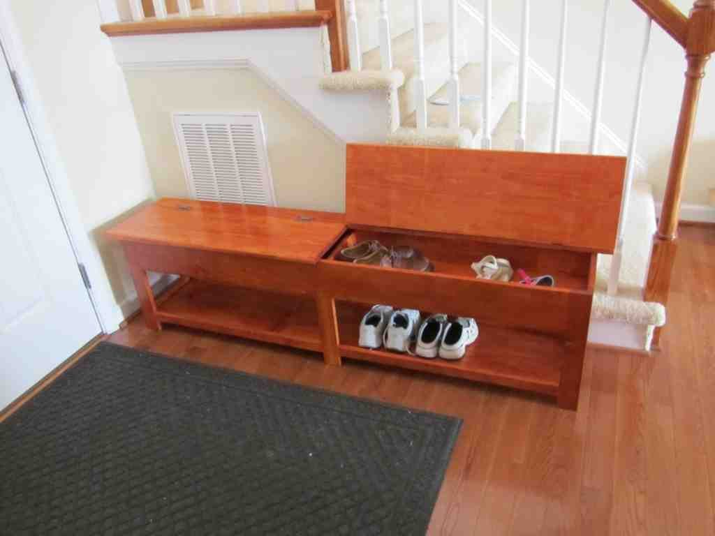 Wooden Bench With Storage Plans
 Wooden Storage Bench Plans Home Furniture Design