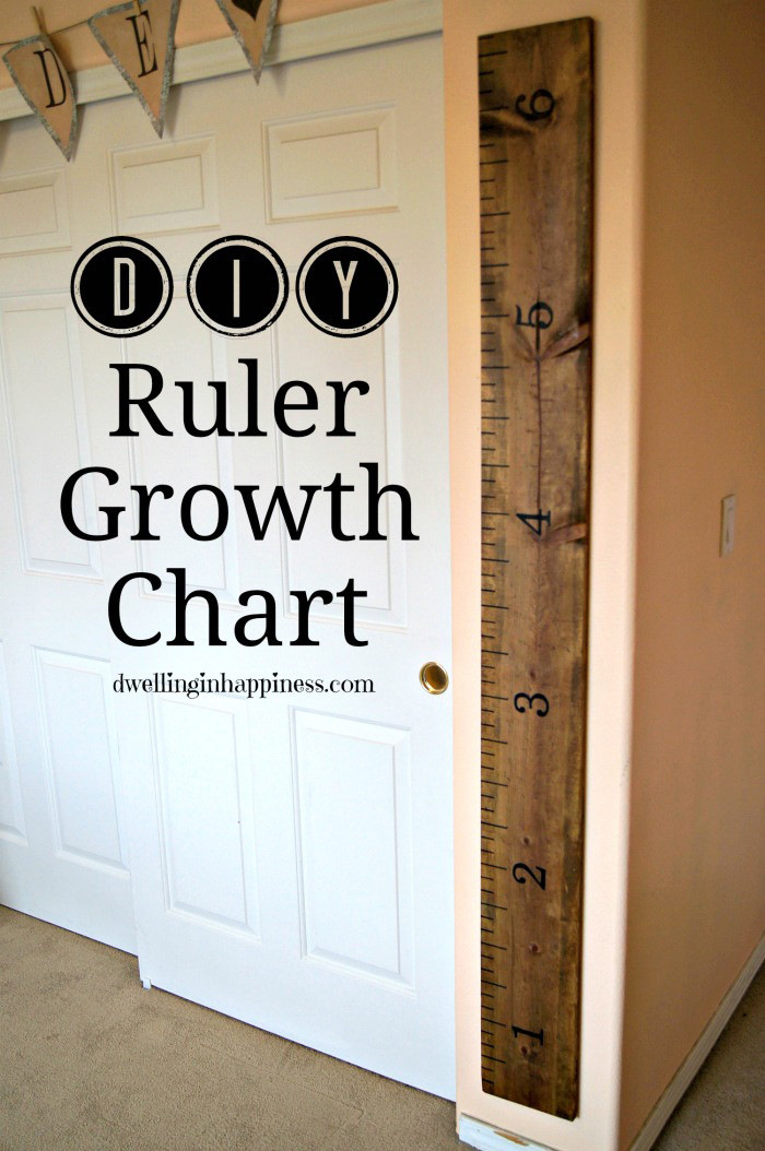 Wooden Ruler Growth Chart DIY
 DIY Ruler Growth Chart Made To Be A Momma