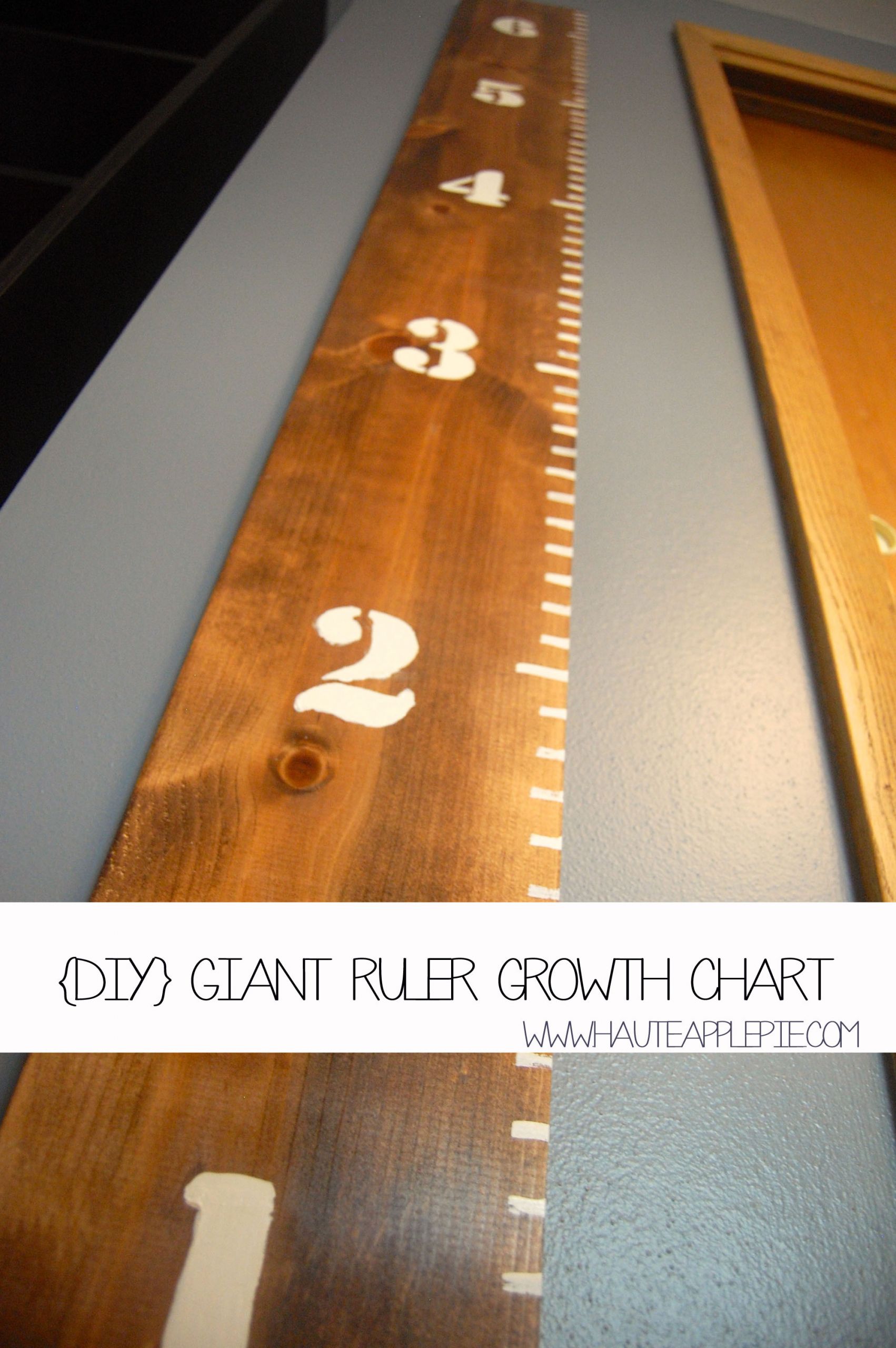 Wooden Ruler Growth Chart DIY
 DIY Giant Ruler Growth Chart