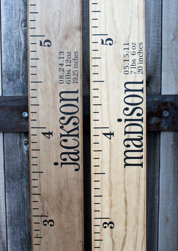 Wooden Ruler Growth Chart DIY
 DIY Growth Chart Ruler Add Custom Personalized Decal