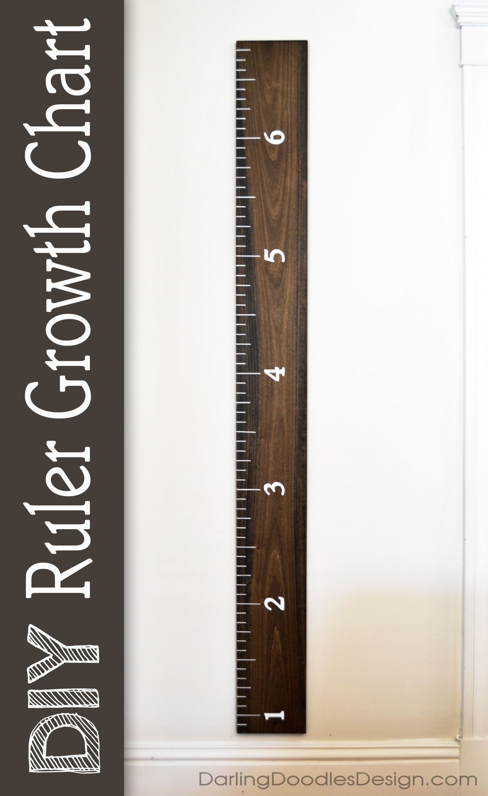 Wooden Ruler Growth Chart DIY
 DIY Ruler Growth Chart
