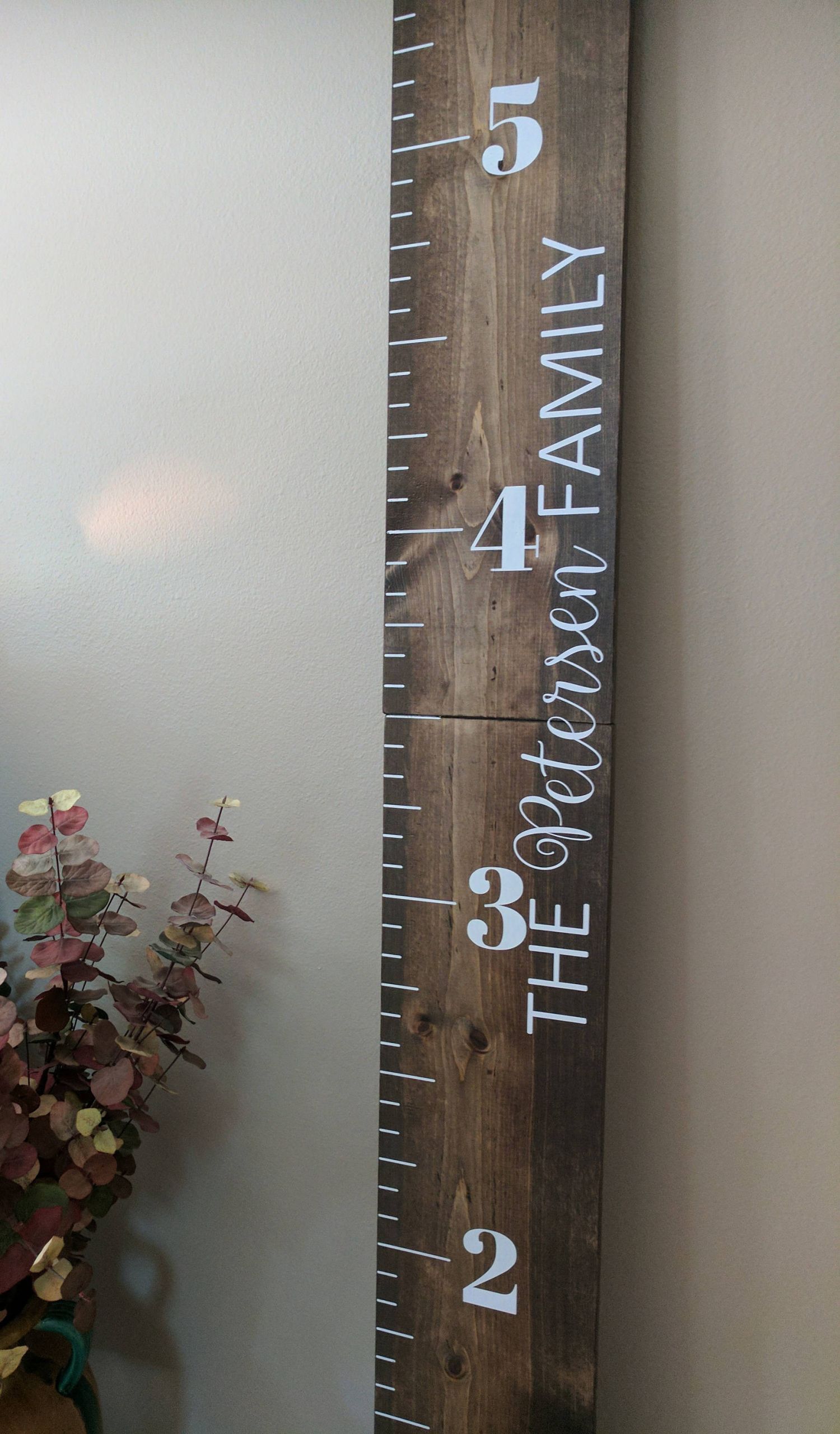 Wooden Ruler Growth Chart DIY
 Wood growth chart ruler