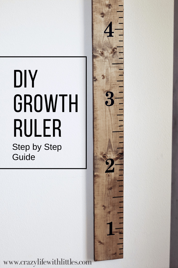 Wooden Ruler Growth Chart DIY
 DIY GROWTH RULER