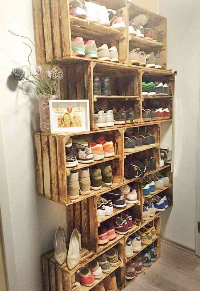 Wooden Shoe Rack DIY
 11 Impressive DIY Shelving Unit That You Can Make Easily