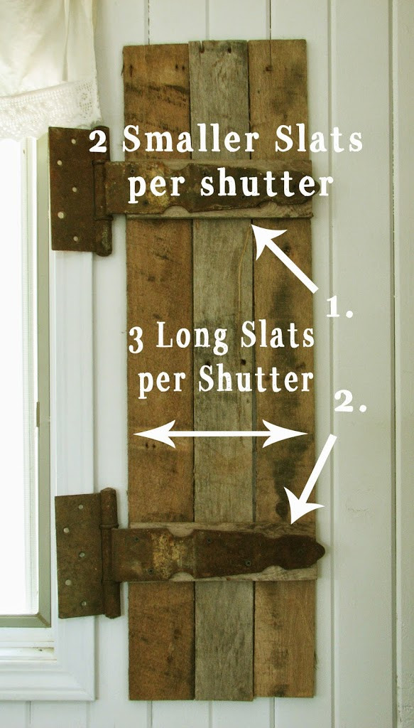 Wooden Shutters DIY
 DIY Barn Wood Shutters from Pallets Prodigal Pieces